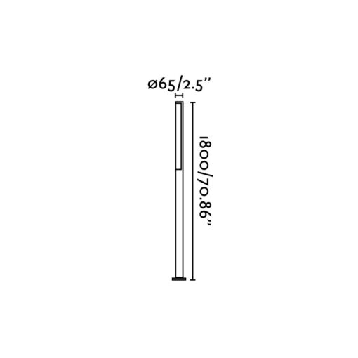 BERET-3 DARK GREY POST LAMP LED 16W 4000K         FARO – 75524