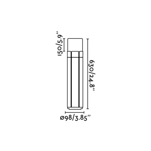 TRAM DARK GREY BEACON LAMP H 63CM 1XE27 FARO – 75531