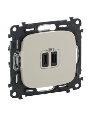 VALENA ALLURE ΠΡ 2ΧUSB ΦΟΡΤ ΤΥΠ C 3000MA IVORY LEGRAND – 755346