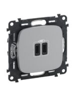 VALENA ALLURE ΠΡ 2ΧUSB ΦΟΡΤ ΤΥΠ C 3000MA ALUM LEGRAND – 755347