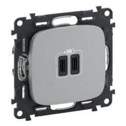 VALENA ALLURE ΠΡ 2ΧUSB ΦΟΡΤ ΤΥΠ C 3000MA ALUM LEGRAND – 755347