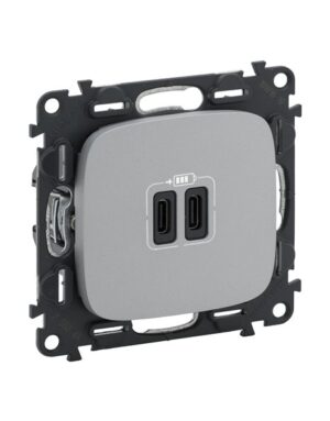 VALENA ALLURE ΠΡ 2ΧUSB ΦΟΡΤ ΤΥΠ C 3000MA ALUM LEGRAND – 755347