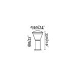 SHELBY LED DARK GREY BEACON H 32.5CM SMD 3014 LED FARO 10W 3000K 600Lm – 75537