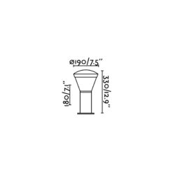 SHELBY LED DARK GREY BEACON H 32.5CM SMD 3014 LED FARO 10W 3000K 600Lm – 75537