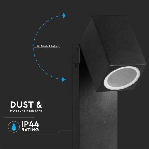 Σποτ Κολωνάκι Κηπού 1xGU10 Μαύρο Αλουμίνιο 120cm IP44 V-TAC – 7554