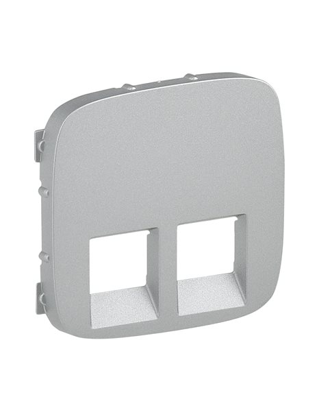 VALENA ALLURE ΠΛΑΚ 2ΧRJ11/RJ45 ALUM LEGRAND – 755427