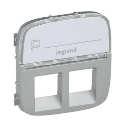 VALENA ALLURE ΠΛΑΚ 2XRJ45 ΕΤΙΚ ALUM LEGRAND – 755487