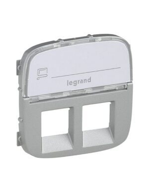 VALENA ALLURE ΠΛΑΚ 2XRJ45 ΕΤΙΚ ALUM LEGRAND – 755487
