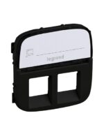 VALENA ALLURE ΠΛΑΚ 2XRJ45 ΕΤΙΚ BLACK LEGRAND – 755488