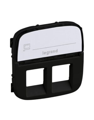 VALENA ALLURE ΠΛΑΚ 2XRJ45 ΕΤΙΚ BLACK LEGRAND – 755488