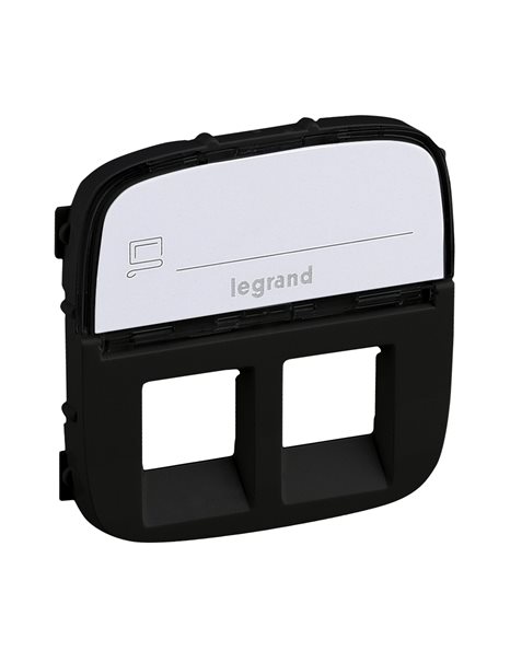 VALENA ALLURE ΠΛΑΚ 2XRJ45 ΕΤΙΚ BLACK LEGRAND – 755488