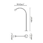 Faro Barcelona CUCA 1193 Μαύρο Φωτιστικό Κολωνάκι Κήπου LED 3W 2700K – 75568FR