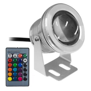 GloboStar® 75592 Προβολέας LED Κήπου 10W 12V 500lm 35° Αδιάβροχο IP68 με Ασύρματο Χειριστήριο RGB