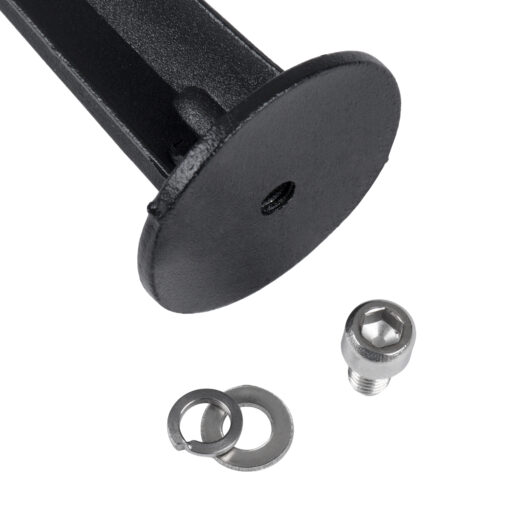 GloboStar® 75593 Universal Βάση Κήπου Αλουμινίου Καρφωτή – Δαπέδου για Φωτιστικά & Προβολάκια Κήπου Μαύρη