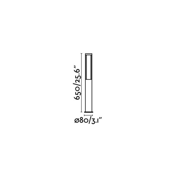 ΦΩΤΙΣΤΙΚΟ ΔΑΠΕΔΟΥ ΚΟΛΩΝΑΚΙ 65cm ΚΗΠΟΥ ΓΚΡΙ LOGAR-1 ΣΚΟΥΡΟ ΓΚΡΙ LED 12W 3000K FARO – 75605