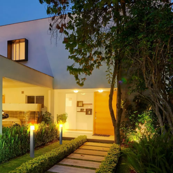 Επιδαπέδιο φωτιστικό κήπου GU10 IP54 Aluminum + PC με Μαύρο σώμα τετράγωνο 80cm V-TAC – 7565