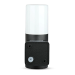 Επιτοίχιο Φωτιστικό Κήπου GU10 IP54 Aluminum + PC με Μαύρο Σώμα Κυκλικό V-TAC – 7566