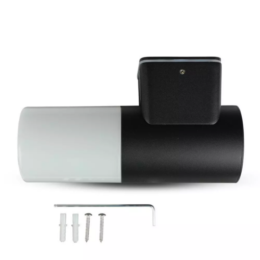 Επιτοίχιο Φωτιστικό Κήπου GU10 IP54 Aluminum + PC με Μαύρο Σώμα Κυκλικό V-TAC – 7566