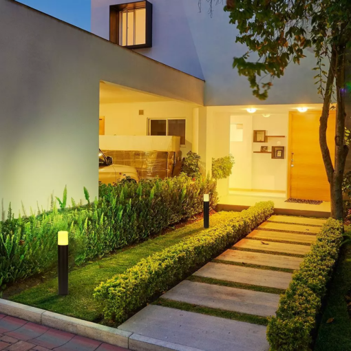 Επιδαπέδιο φωτιστικό κήπου GU10 IP54 Aluminum + PC με Μαύρο σώμα κυκλικό V-TAC – 7567