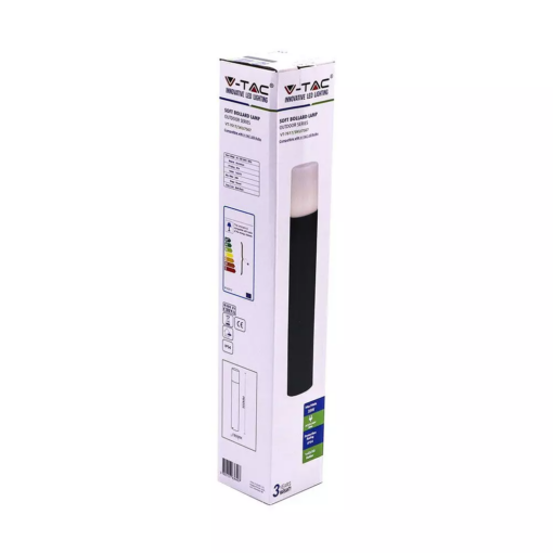 Επιδαπέδιο φωτιστικό κήπου GU10 IP54 Aluminum + PC με Μαύρο σώμα κυκλικό V-TAC – 7567