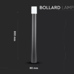 Επιδαπέδιο φωτιστικό κήπου GU10 IP54 Aluminum + PC με Μαύρο σώμα κυκλικό 80cm V-TAC – 7568