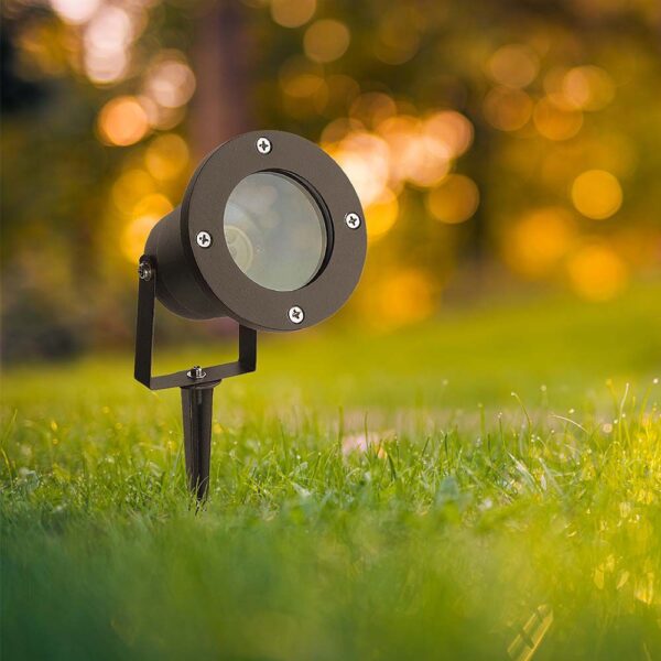 Φωτιστικό Κήπου GU10 Καρφί Μαύρο Αδιάβροχο IP65 Αλουμίνιο V-TAC – 7571