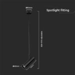 Φωτιστικό Οροφής GU10 V-TAC Μαύρο Ρυθμιζόμενο – 7573