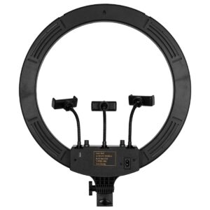 GloboStar® 75805 Professional Digital Ring Light Φ46cm LED SMD 70W 7000lm 180° AC 230V με Καλώδιο Τροφοδοσίας Πρίζας – Ασύρματο Χειριστήριο RF 2.4Ghz Εναλλαγής Χρωμάτων & 3 Βάσεις Τηλεφώνου – Πολύχρωμο RGBW+WW Dimmable