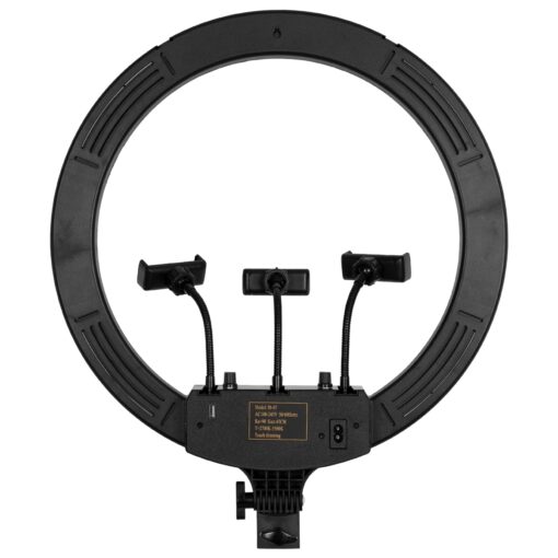 GloboStar® 75805 Professional Digital Ring Light Φ46cm LED SMD 70W 7000lm 180° AC 230V με Καλώδιο Τροφοδοσίας Πρίζας – Ασύρματο Χειριστήριο RF 2.4Ghz Εναλλαγής Χρωμάτων & 3 Βάσεις Τηλεφώνου – Πολύχρωμο RGBW+WW Dimmable