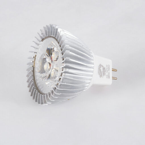 GloboStar® 76022 Σποτ LED GU5.3 MR16 3W 260lm 30° DC 12V IP20 Φ5 x Υ5.2cm Θερμό Λευκό 2700K – 2 Χρόνια Εγγύηση