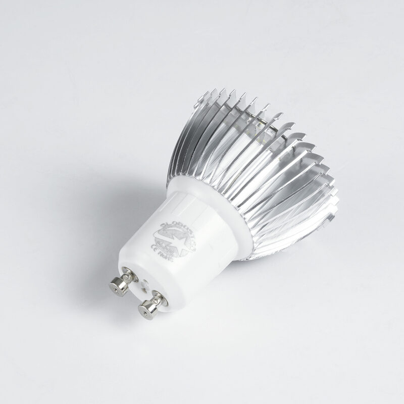 GloboStar® 76031 Σποτ LED GU10 MR16 3W 280lm 45° AC 220-240V IP20 Φ5 x Υ5.5cm Φυσικό Λευκό 4500K – 3 Χρόνια Εγγύηση