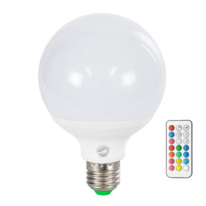 GloboStar® 76071 Λάμπα LED E27 G95 Γλόμπος 12W 780lm 260° AC 220-240V IP20 Φ9.5 x Υ14cm – Εναλλαγή Φωτισμού μέσω Τηλεχειριστηρίου – Πολύχρωμο RGB+WW – 2 Years Warranty