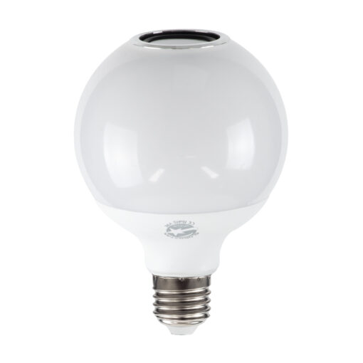 GloboStar® 76072 Λάμπα LED E27 G95 Γλόμπος 12W 780lm 260° με Ενσωματωμένο Bluetooth Ηχείο 3W AC 220-240V IP20 Φ9.5 x Υ13.5cm – Εναλλαγή Φωτισμού μέσω Τηλεχειριστηρίου & Μέσω Smart Home Εφαρμογής HappyLighting APP – Πολύχρωμο RGBW – 2 Years Warranty