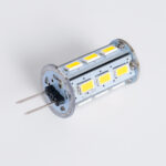 GloboStar® 76133 Λάμπα LED G4 SMD 5630 5W 600lm 320° DC 12-24V IP20 Φ1.8 x Υ4.3cm Ψυχρό Λευκό 6000K Dimmable – 2 Χρόνια Εγγύηση