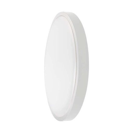 LED Πλαφονιέρα Στρογγυλή 24W V-TAC σε Λευκό Σώμα IP44 Θερμό 3000K – 7618