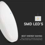 Πλαφονιέρα Οροφής LED 24W SMD 3000K IP44 Λευκού Χρώματος V-TAC – 76181