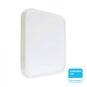 Πλαφονιέρα Οροφής Τετράγωνη LED 18W V-TAC Samsung 3000K IP44 Λευκή – 76241-24