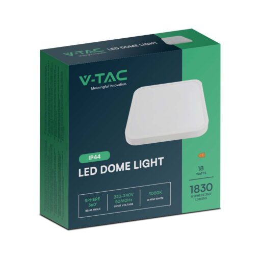 Πλαφονιέρα Οροφής LED 18W SMD 6500K IP44 Λευκού Χρώματος V-TAC – 76261