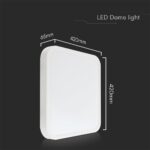 48W LED Πλαφονιέρα Τετράγωνη 40x40cm Λευκή SAMSUNG Chip 5160lm 3000K IP44 V-TAC – 76301-24