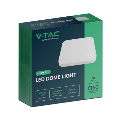 Πλαφονιέρα Οροφής LED 48W 6500K IP44 Λευκού Χρώματος V-TAC – 76321