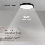 18W LED Πλαφονιέρα Στρογγυλή Φ250 Μαύρη SAMSUNG Chip 1830lm 3000K IP44 V-TAC – 76331-24