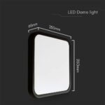 Πλαφονιέρα Οροφής LED 18W SMD 6500K IP44 Μαύρου Χρώματος V-TAC – 76441