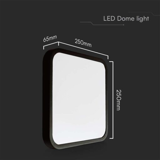 Πλαφονιέρα Οροφής LED 18W SMD 6500K IP44 Μαύρου Χρώματος V-TAC – 76441