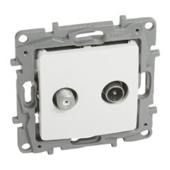 Πρίζα TV-SAT Διέλευσης Λευκή Legrand Niloe – 764557