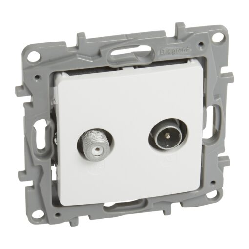 Πρίζα TV-SAT Διέλευσης Λευκή Legrand Niloe – 764557
