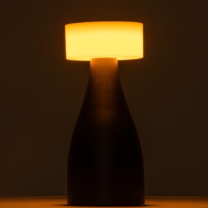 GloboStar® DOLLY 76466 Μοντέρνο Επιτραπέζιο Φωτιστικό Πορτατίφ LED 1.5W 105lm 120° DC 5V Επαναφορτιζόμενο με Μπαταρία Li-ion 1800mAh – Διακόπτη Αφής με 3 Εναλλαγές Φωτισμού CCT Θερμό – Φυσικό – Ψυχρό 1500K – 4500K – 6000K Dimmable – D9 x 21cm – Λευκό