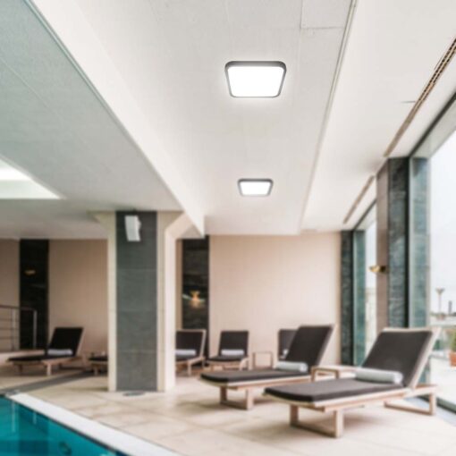 Πλαφονιέρα Οροφής LED 24W SMD 6500K IP44 Μαύρου Χρώματος V-TAC – 76471