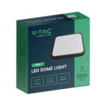 Πλαφονιέρα Οροφής LED 24W SMD 6500K IP44 Μαύρου Χρώματος V-TAC – 76471