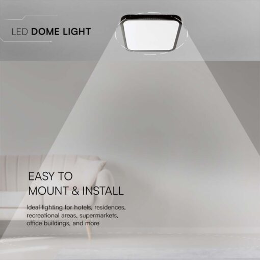 Πλαφονιέρα Οροφής LED 24W SMD 6500K IP44 Μαύρου Χρώματος V-TAC – 76471