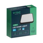 48W LED Πλαφονίερα V-TAC Samsung Chip 3000K Τετράγωνη Μαύρη IP44 – 76481-24